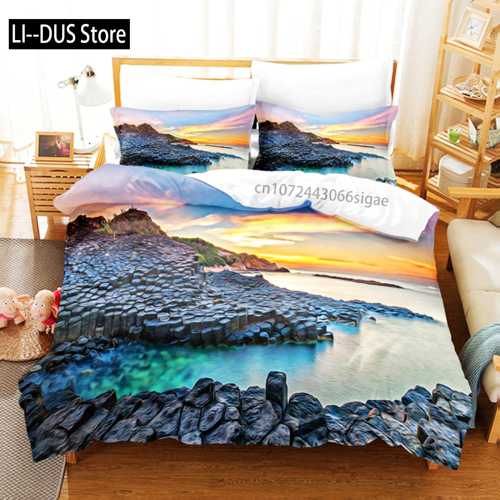 3D Printing House - Landscape Painting Bedding Set Duvet Cover