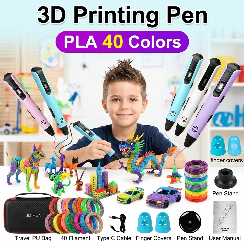3D Printing Filament - 3D Printing Pen Kids with LCD