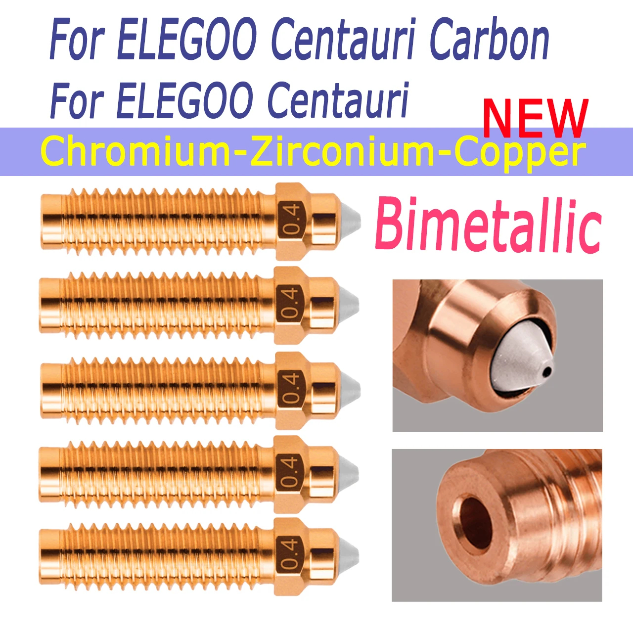 3D Printing Elegoo - Bi-metal Nozzle For ELEGOO Centauri Carbon