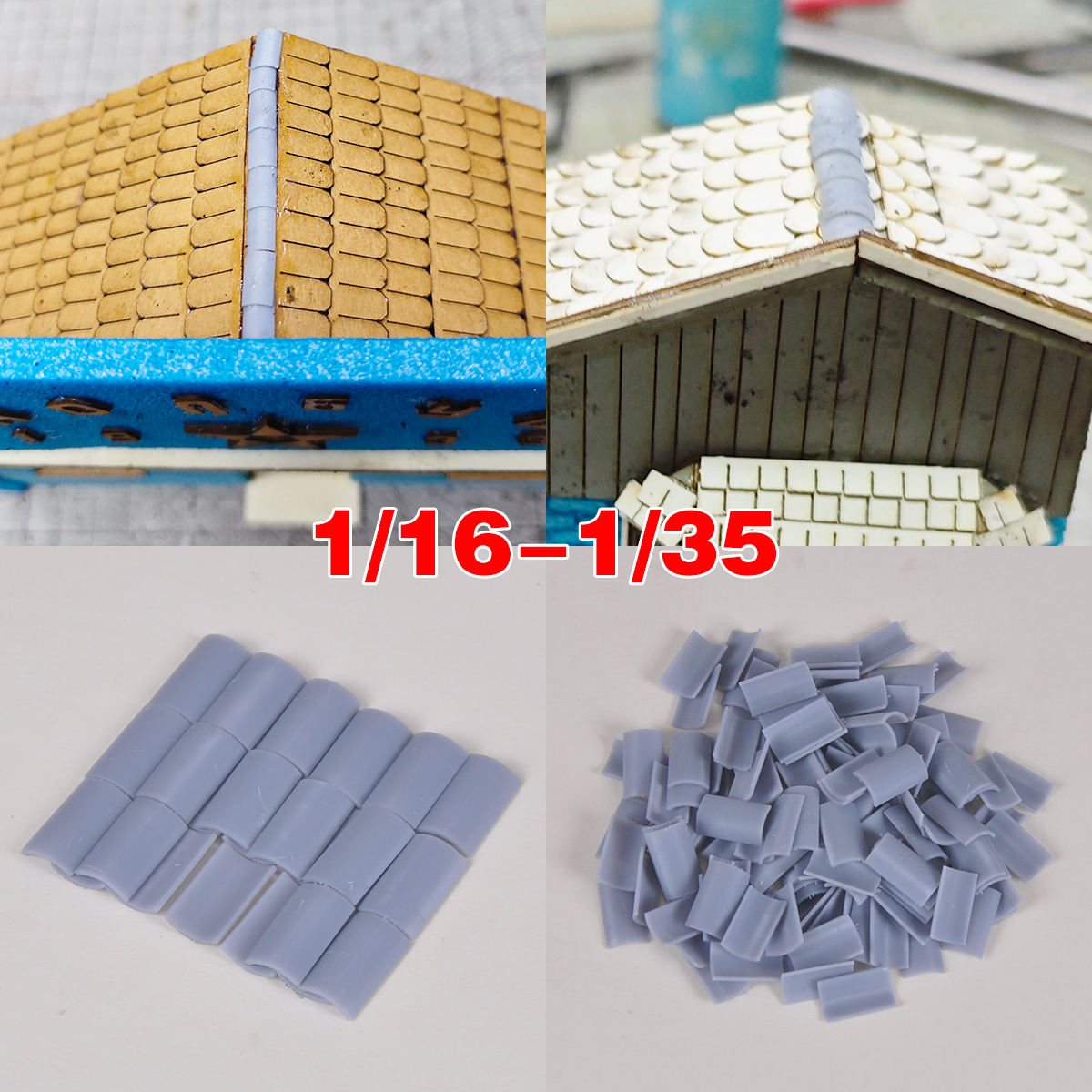 3D Printing House - 3D Resin Assembly House Tile Roof