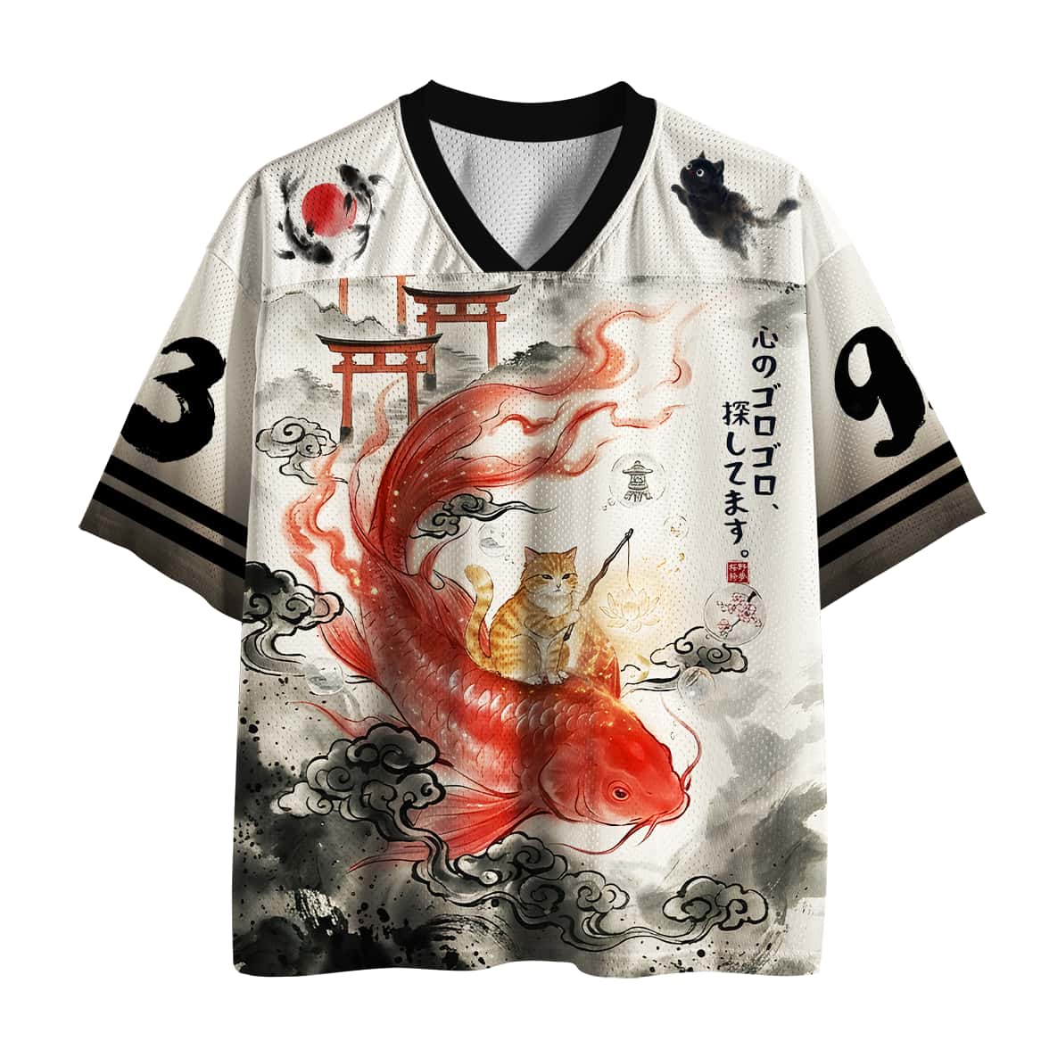 3D Printing Service - Japanese Style Ink Wash Torii Koi