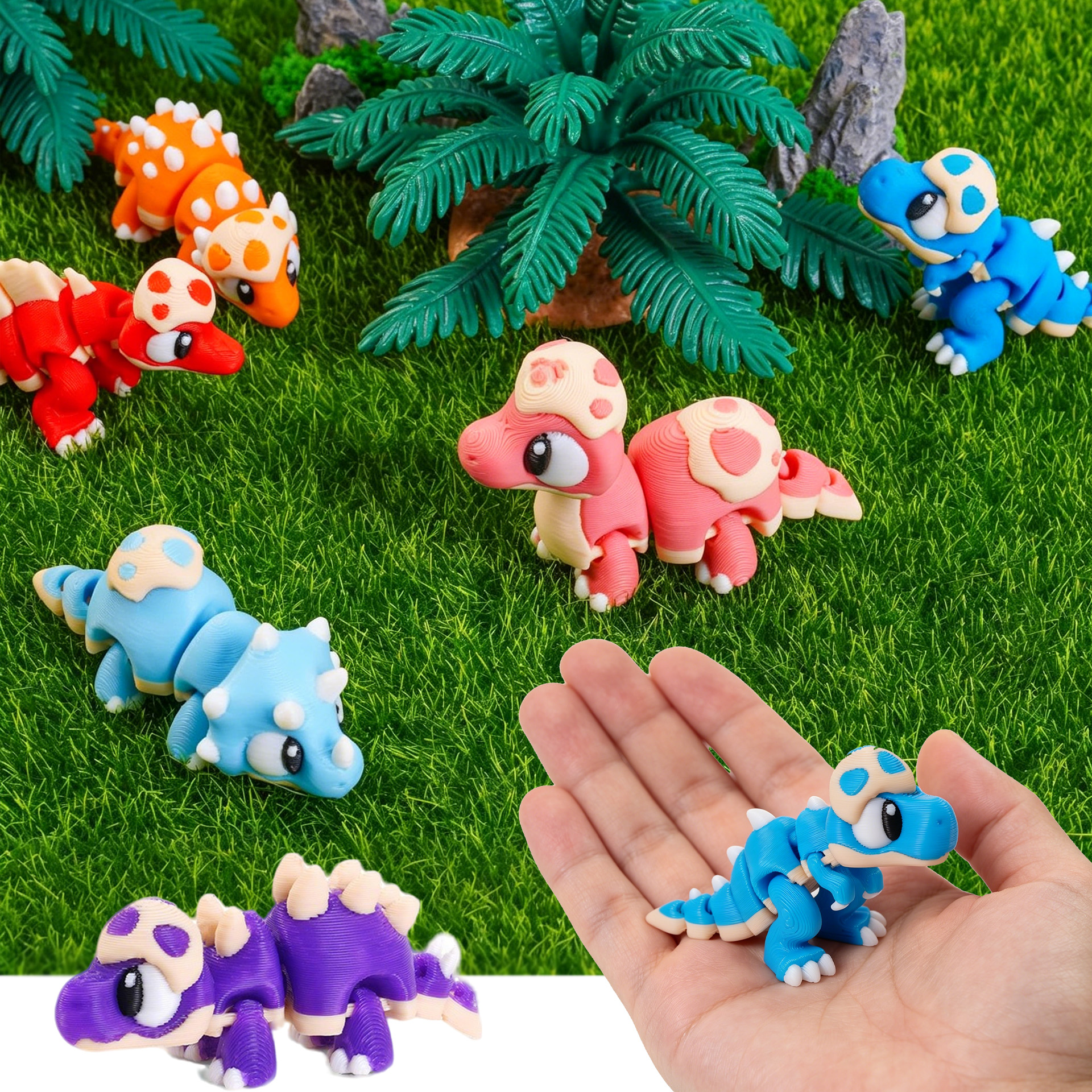 3D Printing Egg - Set 3D Printed Mini Dinosaur Toys