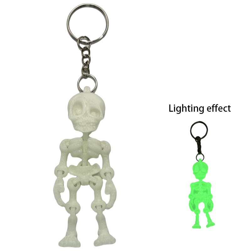 3D Printing Apps - Toys Skeleton Keychain Safe Plastic Skeleton