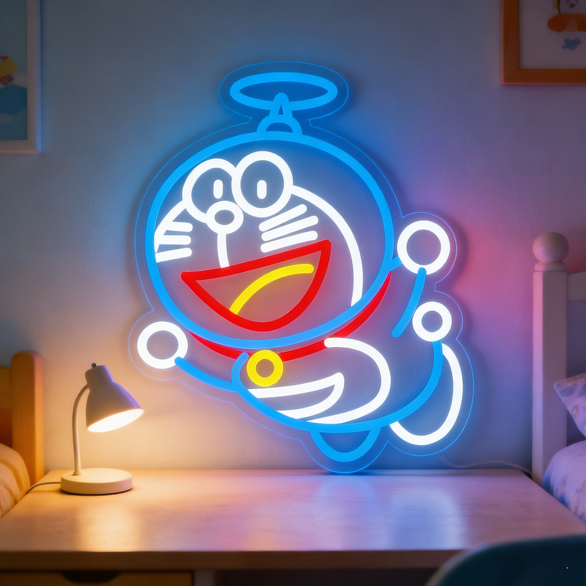 3D Printing Desk - Doraemon Neon Sign LED USB Dimmable