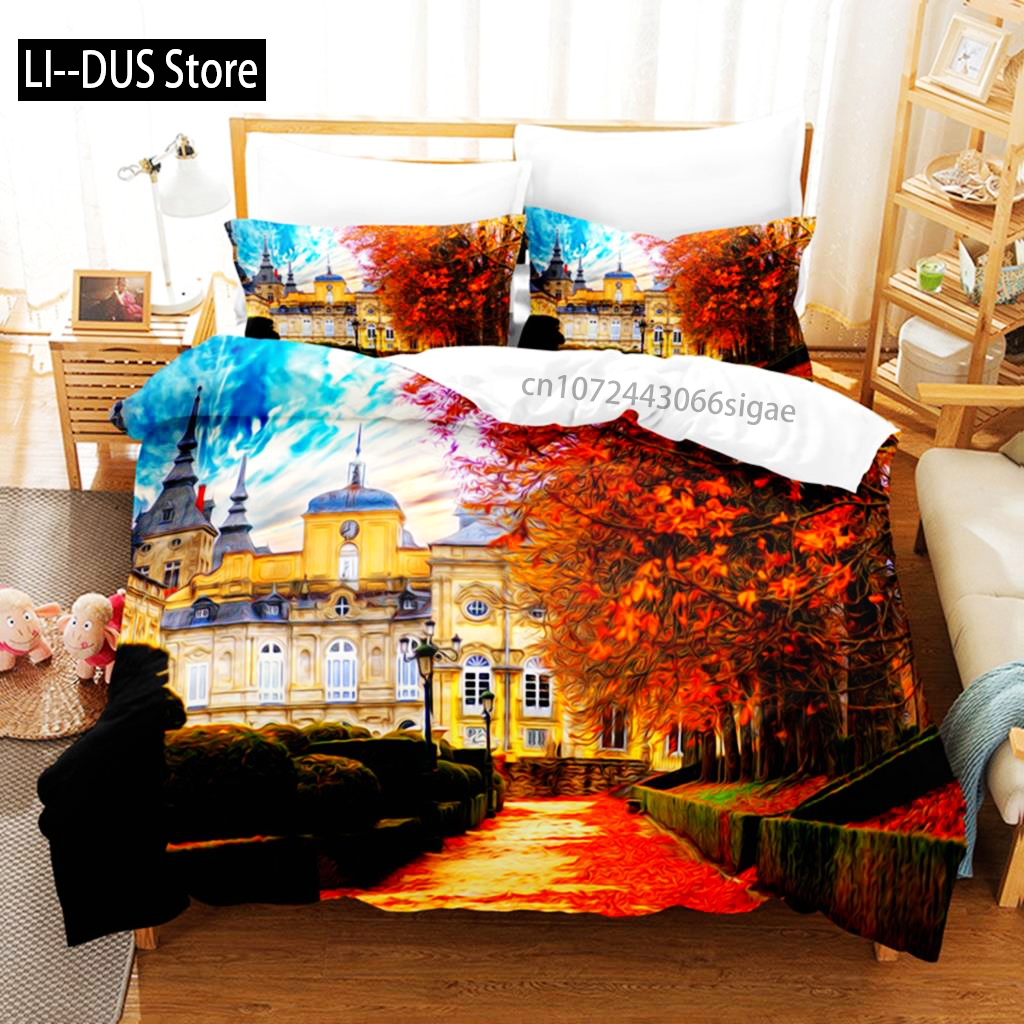 Landscape Painting Bedding Set - 3D Printing House avaliação e preço