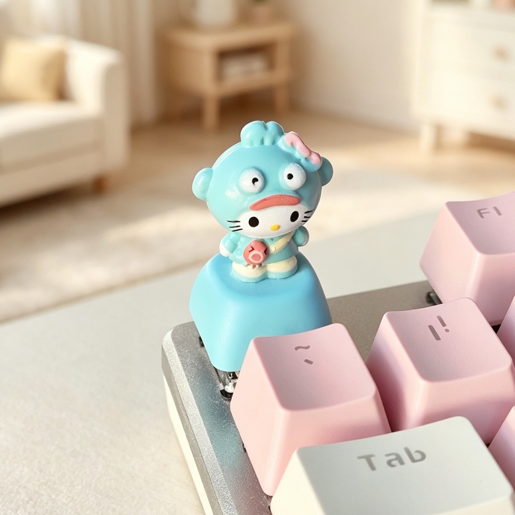 Kawaii Sanrios Keycaps Cute 3D - 3D Printing Keyboard Keys avaliação e preço