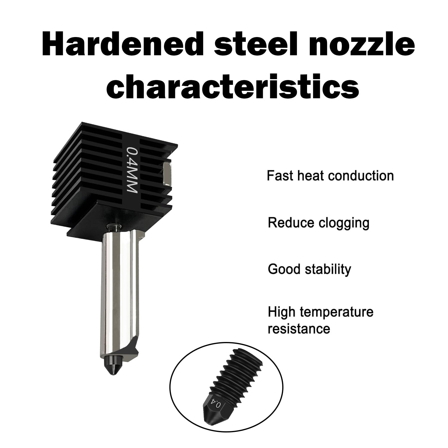 4 Pack A1 Mini/A1 Hotend Print - Nozzle 0.4Mm Hardened avaliação e preço