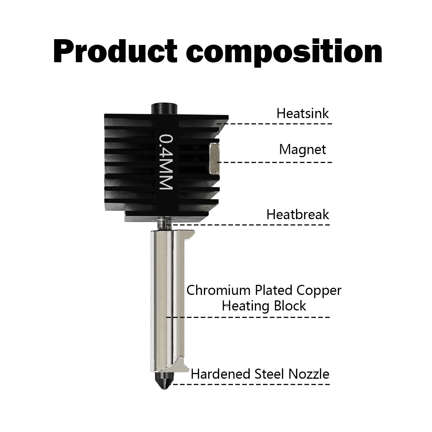 4 Pack A1 Mini/A1 Hotend Print - Nozzle 0.4Mm Hardened avaliação e preço