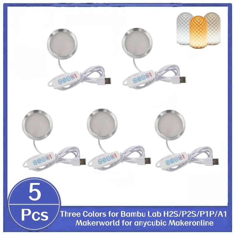 5PCS LED Lamp Kit 001 Three Co - 3D Printing Workshop avaliação e preço