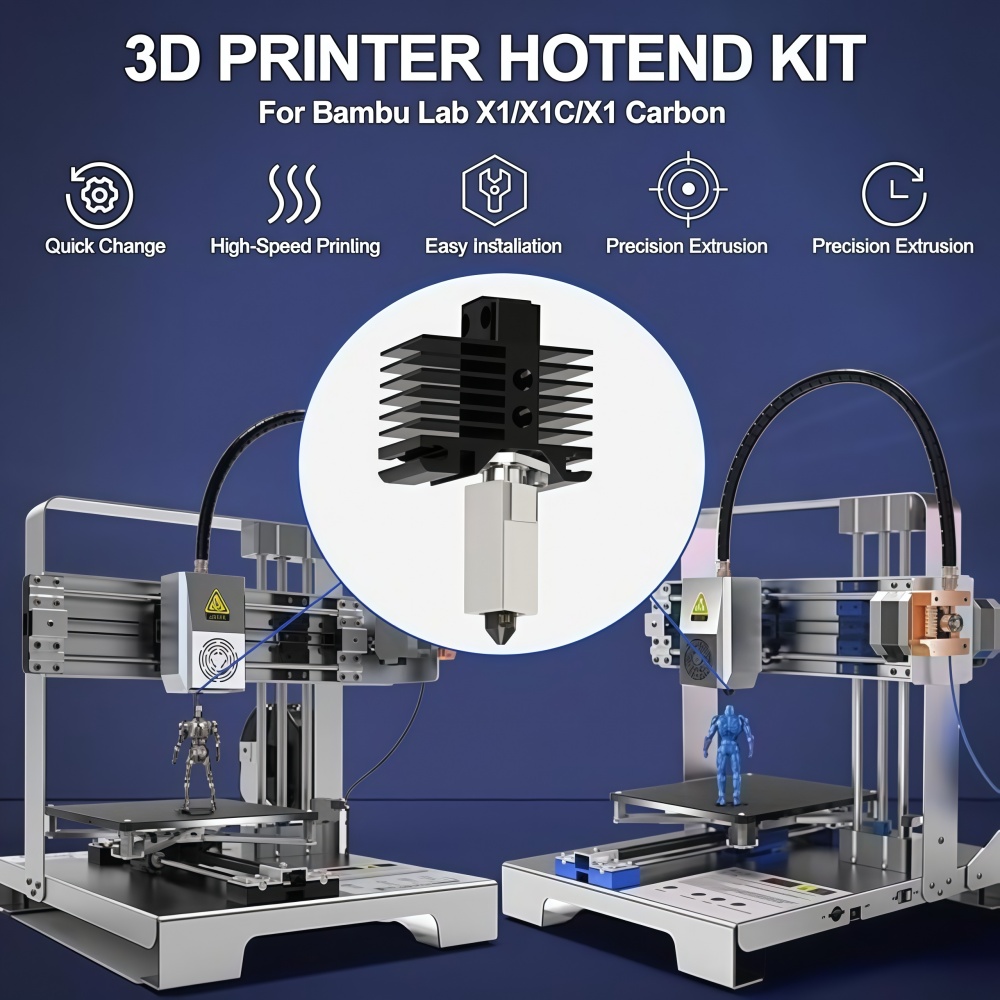 For Bamboo X1/X1C Hotend Kit,H - Nozzle 0.4Mm Hardened avaliação e preço