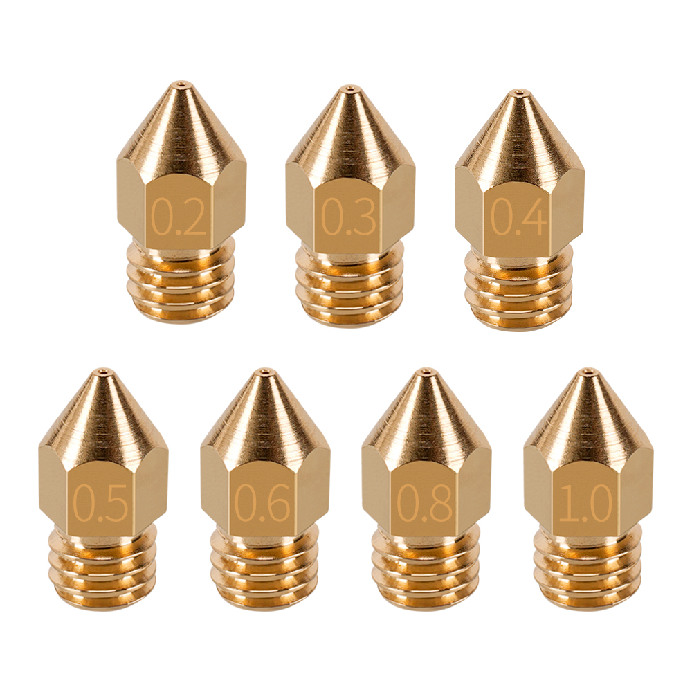 MK7 MK8 Nozzle 0.4mm 0.3mm 0.2 - 3D Printer Nozzle Brass avaliação e preço