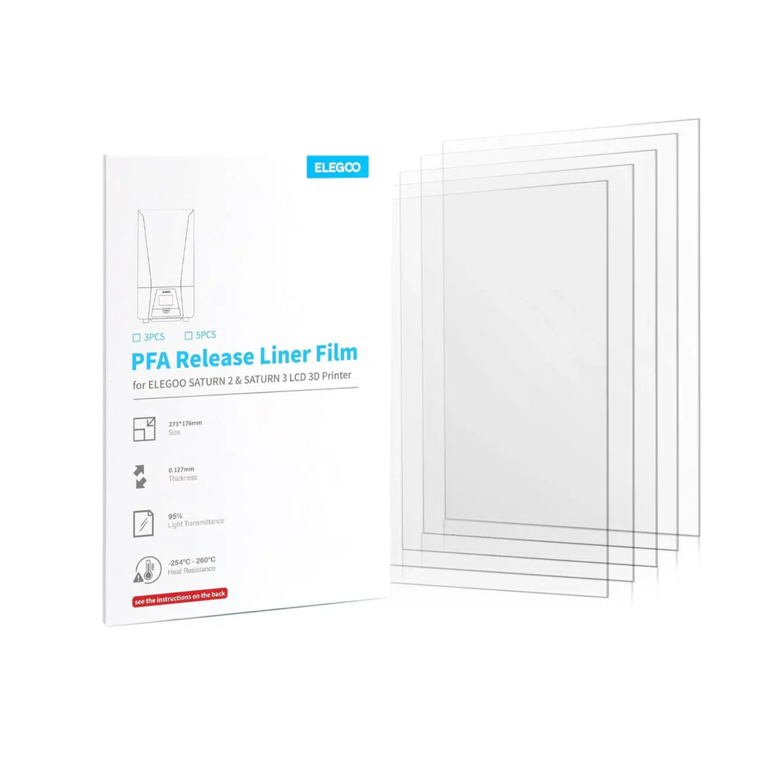 Film for ELEGOO PFA Release Li - 3D Printing Elegoo avaliação e preço