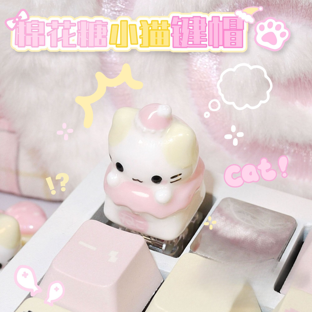 Kawaii Cat HelloKittys Keycaps - 3D Printing Keyboard Keys avaliação e preço
