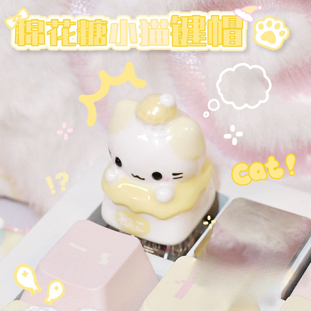 Kawaii Cat HelloKittys Keycaps - 3D Printing Keyboard Keys avaliação e preço