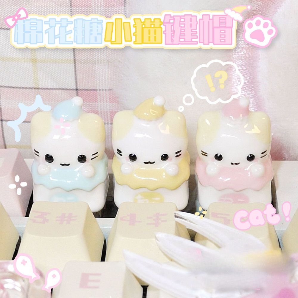 Kawaii Cat HelloKittys Keycaps - 3D Printing Keyboard Keys avaliação e preço