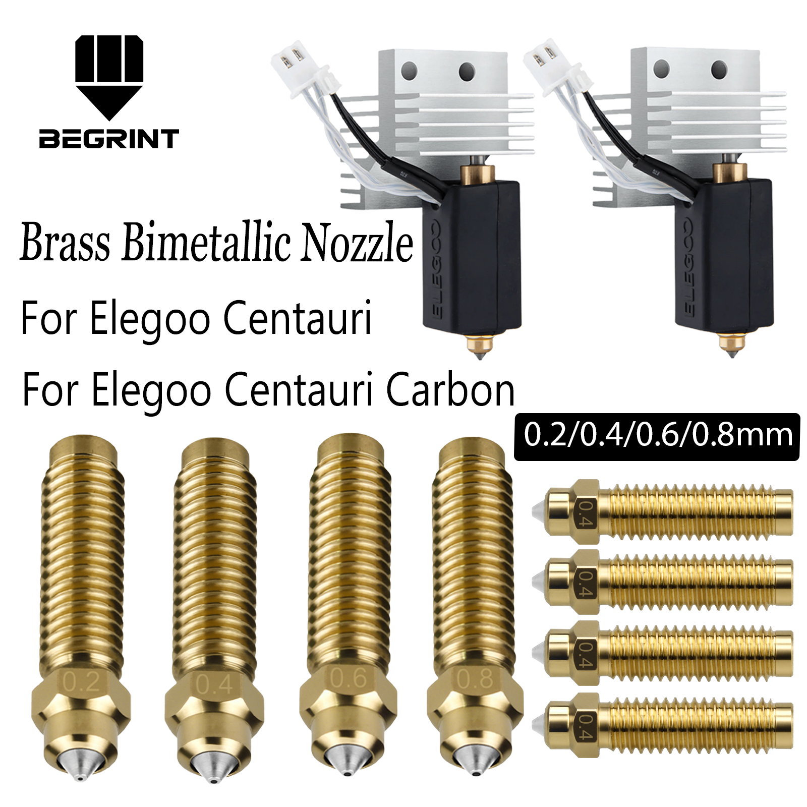 For ELEGOO Centauri Carbon 0.2 - 3D Printer Nozzle Brass avaliação e preço