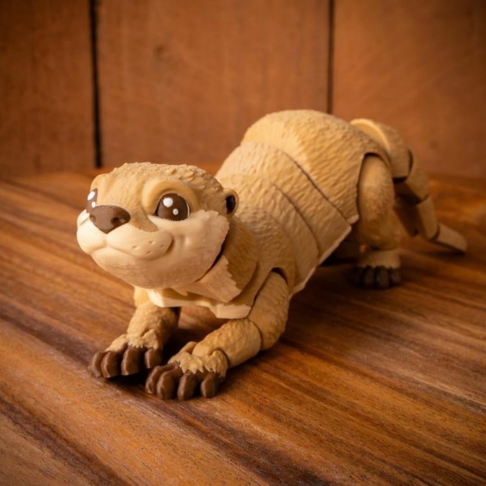 Cute 3D Printed Otter 3D Anima - 3D Printing Desk avaliação e preço
