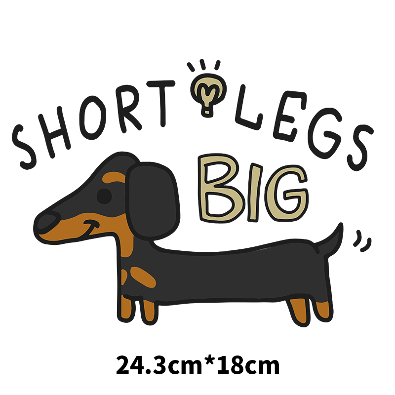24.3cmX18cm Cartoon Dachshund  - 3D Printing On Fabric avaliação e preço
