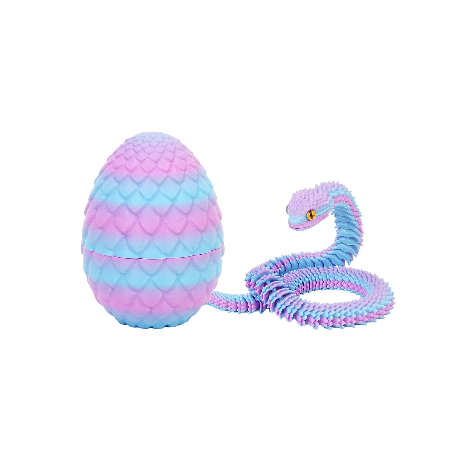 3D Printed Viper Snake Model w - 3D Printing Egg avaliação e preço