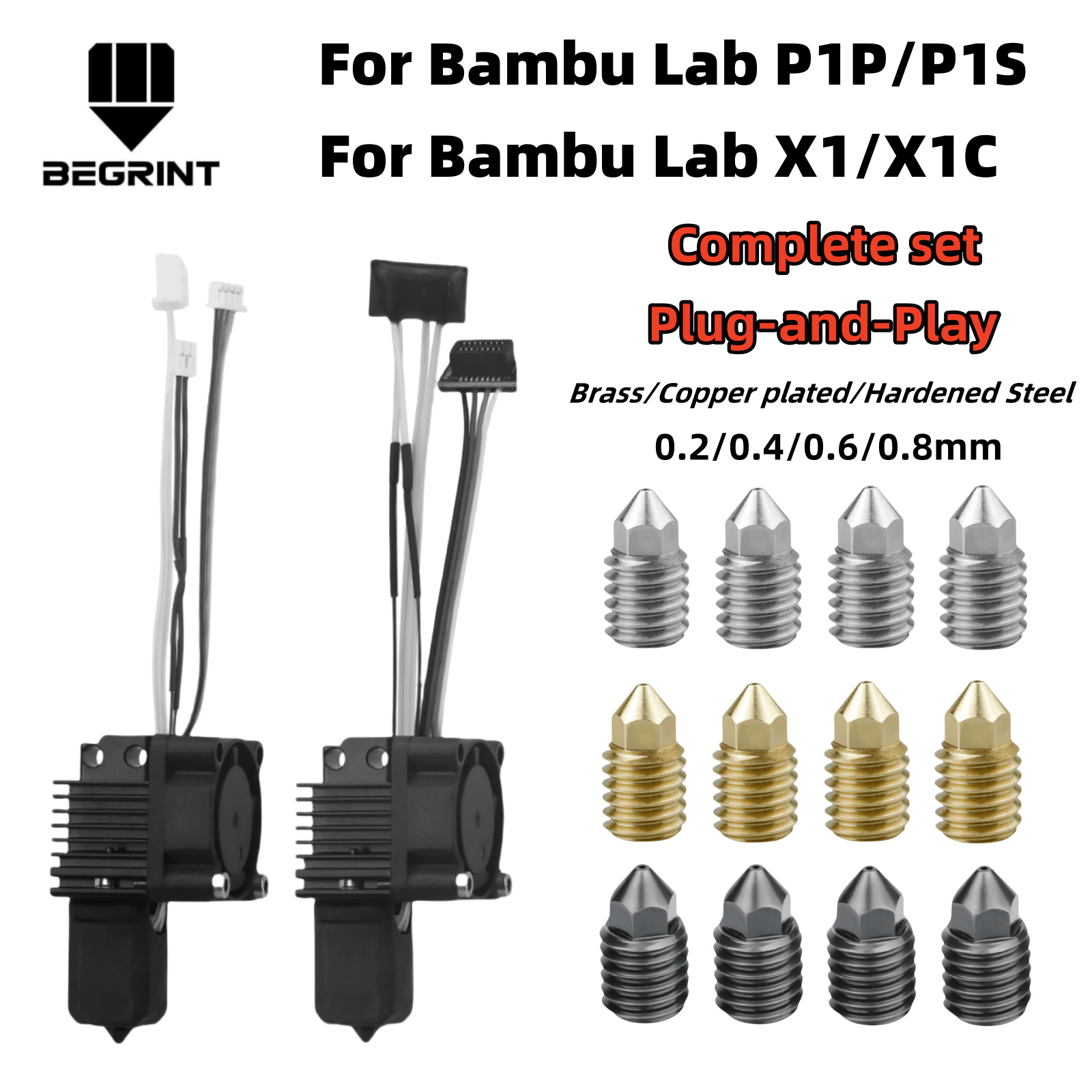 For Bambu Lab X1C P1P P1S Comp - Nozzle 0.4Mm Hardened avaliação e preço