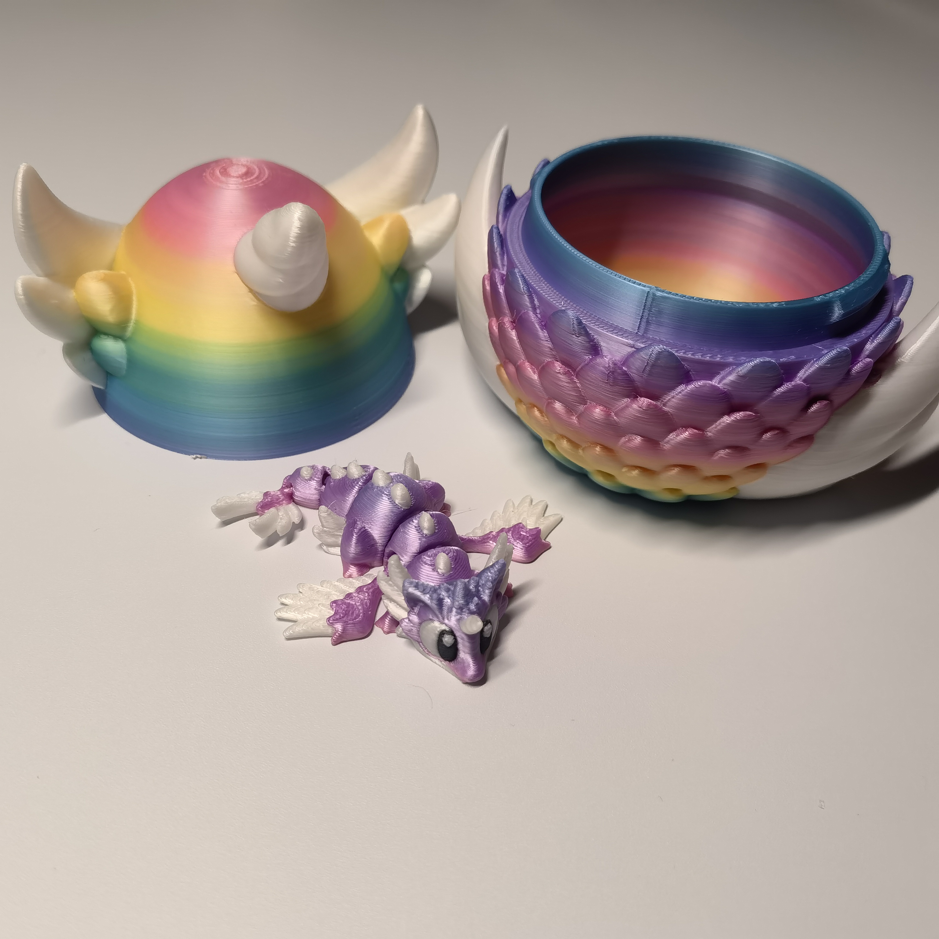 Gradient 3D Printed Dragon Egg - 3D Printing Egg avaliação e preço