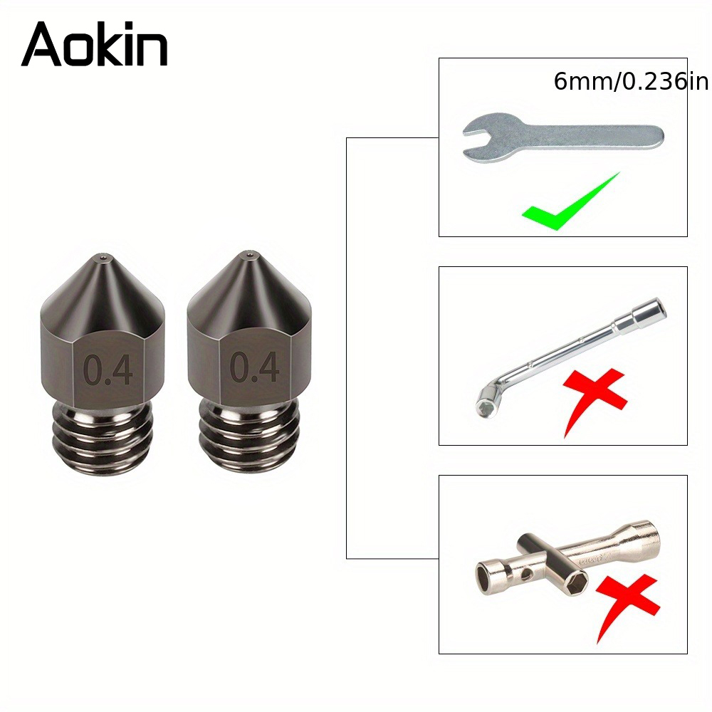 1/5/10PCS MK8 Nozzle Upgrade H - Nozzle 0.4Mm Hardened avaliação e preço