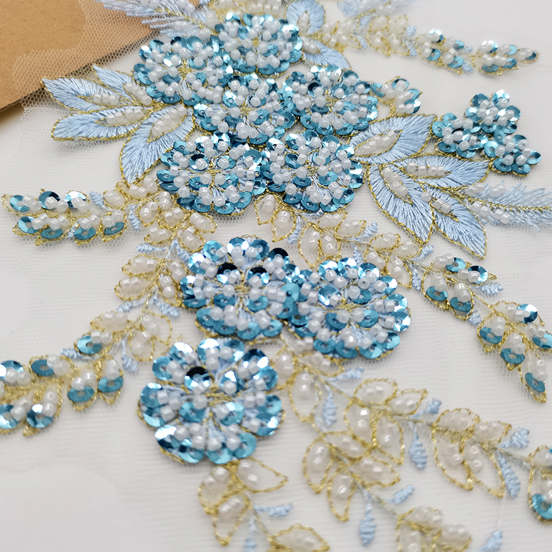 1Pc Beaded Flower Embroidery F - 3D Printing On Fabric avaliação e preço