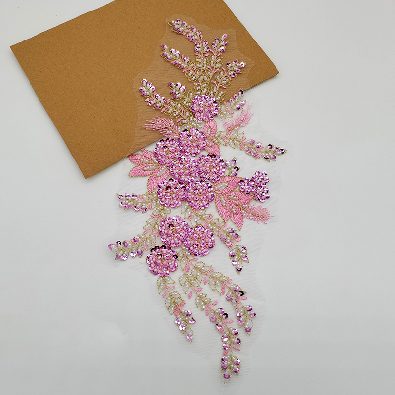 1Pc Beaded Flower Embroidery F - 3D Printing On Fabric avaliação e preço