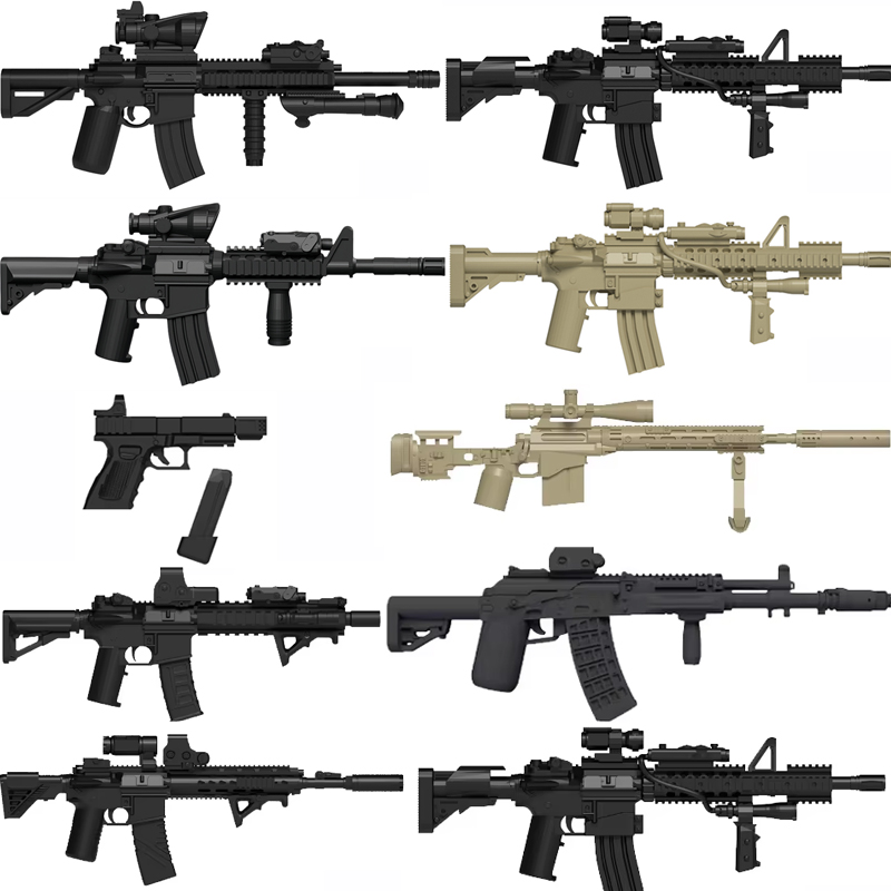 Military Soldiers Figures Gun  - 3D Printing Lego Bricks avaliação e preço