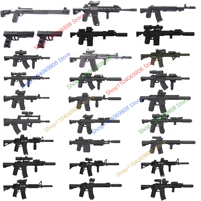 Military Soldiers Figures Gun  - 3D Printing Lego Bricks avaliação e preço