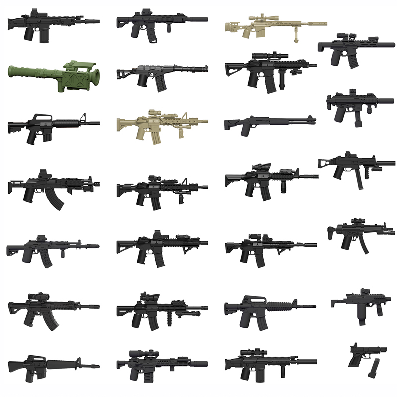 Military Soldiers Figures Gun  - 3D Printing Lego Bricks avaliação e preço