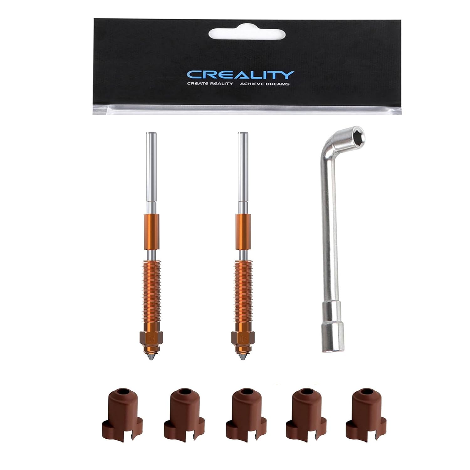 1/3/5PCS Creality K1C Nozzle,  - 3D Printer Nozzle Brass avaliação e preço