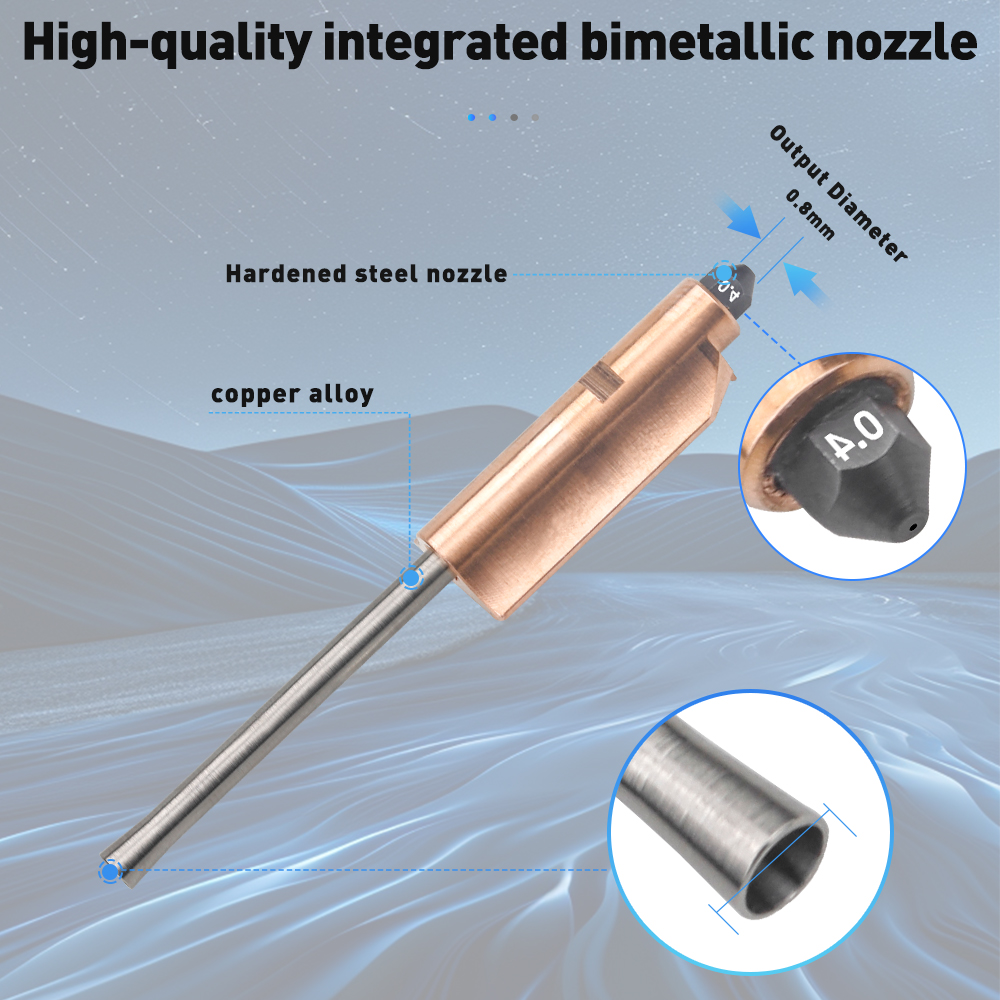 Bimetallic Nozzle For Flashfor - Nozzle 0.4Mm Hardened avaliação e preço