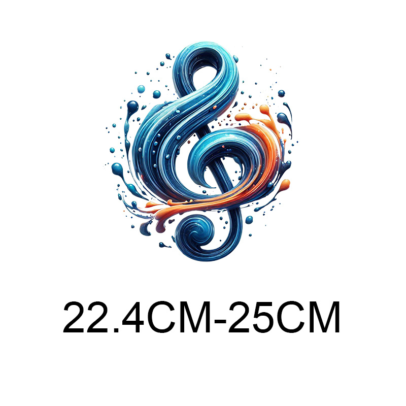 Color music symbols heat trans - 3D Printing On Fabric avaliação e preço