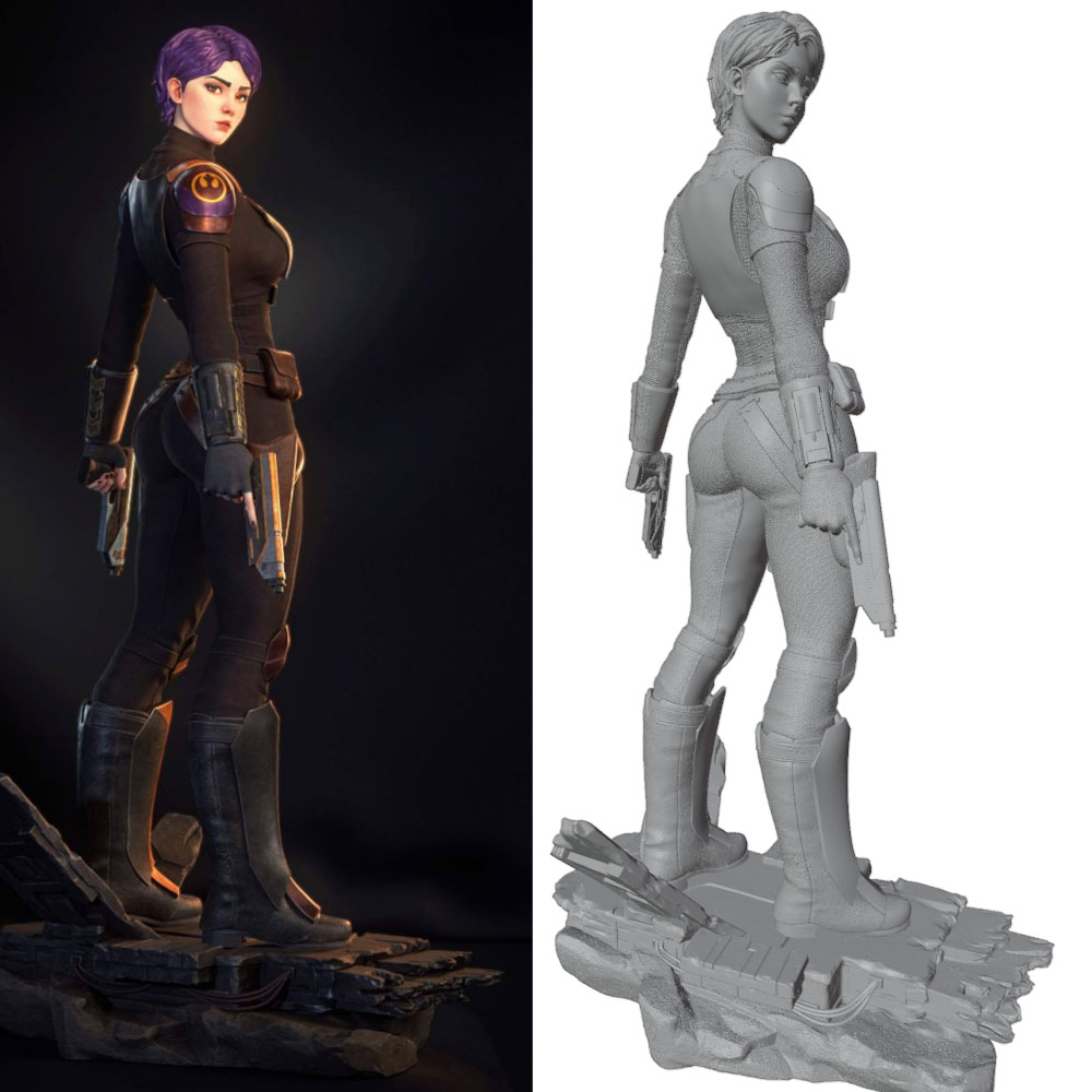 75MM100MM120MM150MM Female War - 3D Printing Apps avaliação e preço