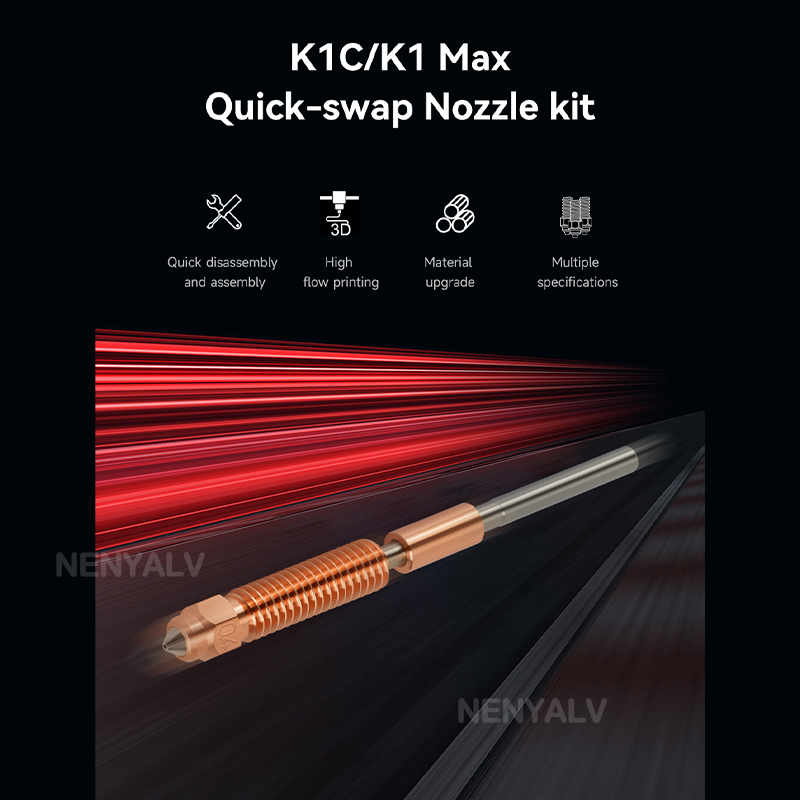 High Flow Upgraded K1C K1 Max/ - 3D Printer Nozzle Brass avaliação e preço