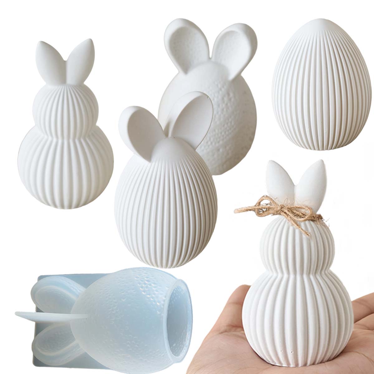 3D Stripe Rabbit Silicone Cand - 3D Printing Egg avaliação e preço