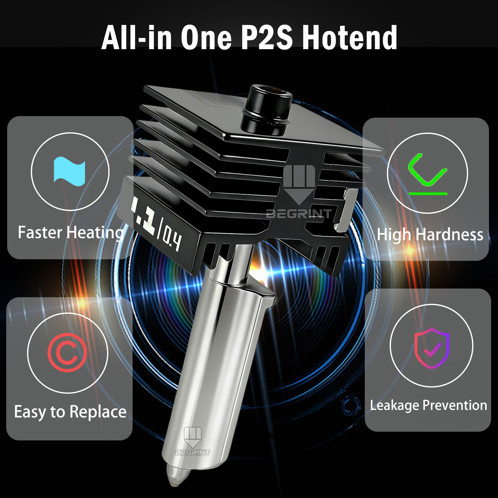 New Integrated Hotend For Bamb - Nozzle 0.4Mm Hardened avaliação e preço