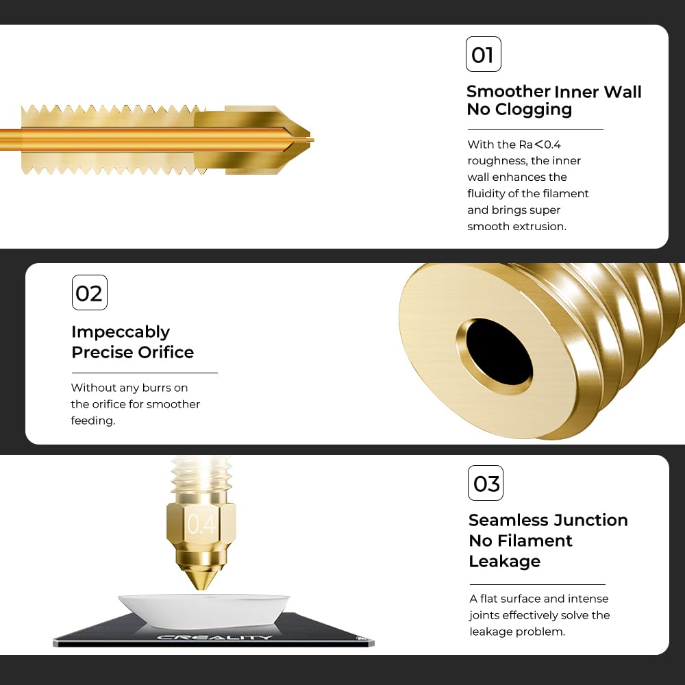 Creality Official K1/K1 Max No - 3D Printer Nozzle Brass avaliação e preço
