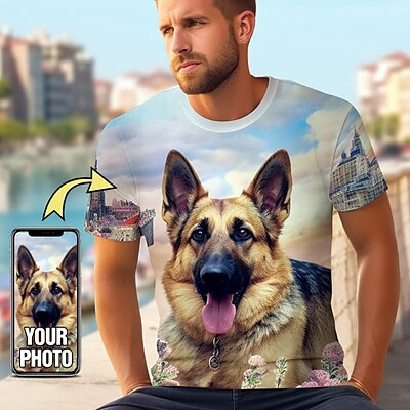 Custom Pet T Shirt for Men Des - 3D Printing Service avaliação e preço