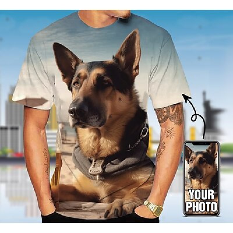 Custom Pet T Shirt for Men Des - 3D Printing Service avaliação e preço