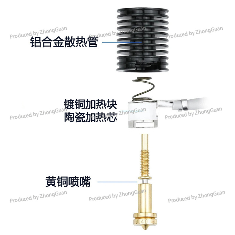 High Temperature Resistant Cer - 3D Printer Nozzle Brass avaliação e preço