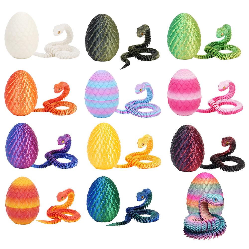 3D Printed Cool Snake Dragon E - 3D Printing Egg avaliação e preço