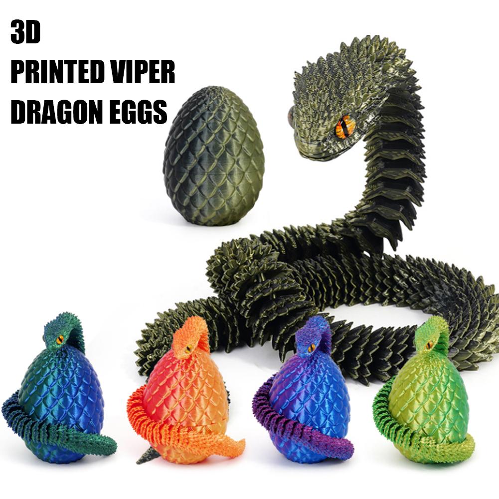 3D Printed Cool Snake Dragon E - 3D Printing Egg avaliação e preço