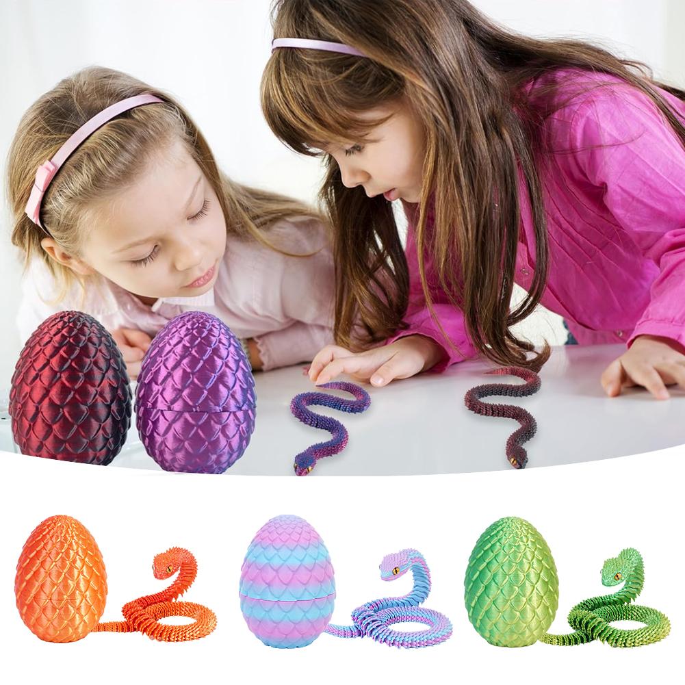 3D Printed Cool Snake Dragon E - 3D Printing Egg avaliação e preço
