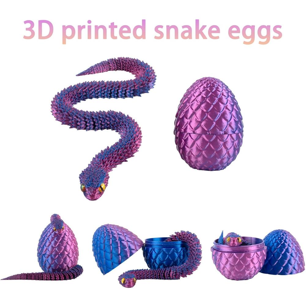 3D Printed Cool Snake Dragon E - 3D Printing Egg avaliação e preço