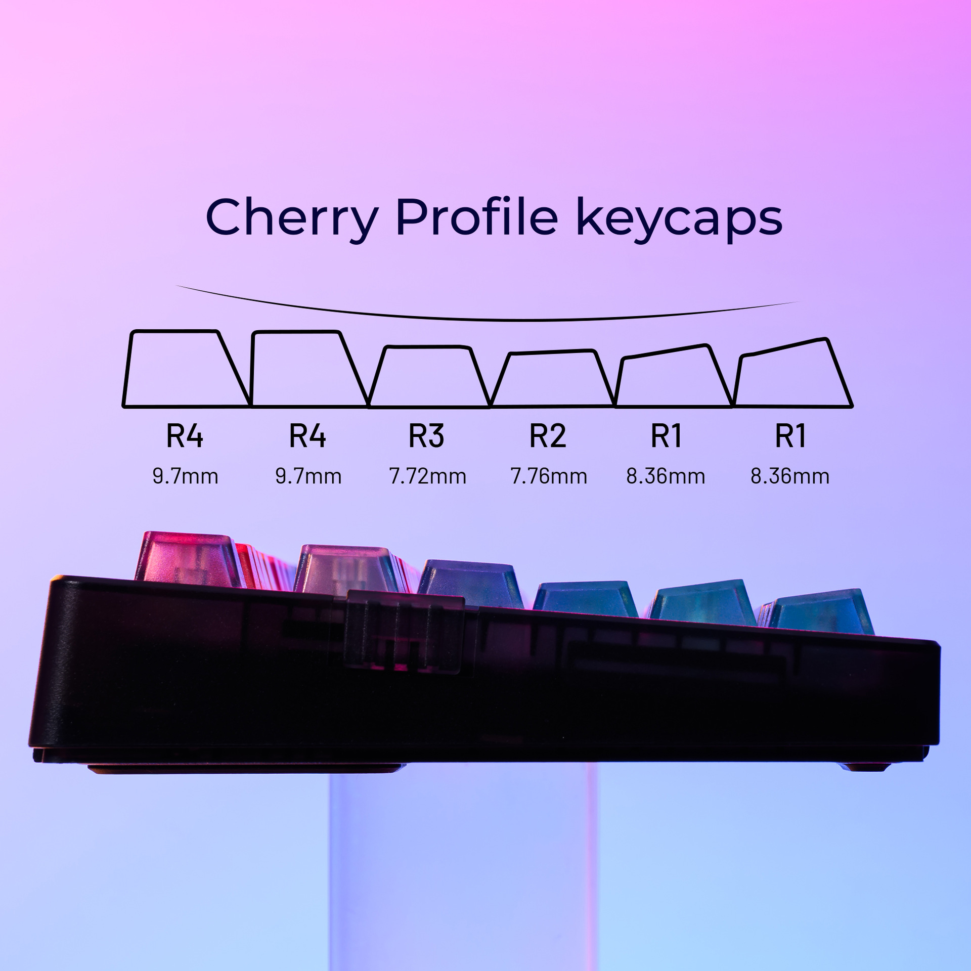 Colorful Gradient Keycaps Afte - 3D Printing Keyboard Keys avaliação e preço