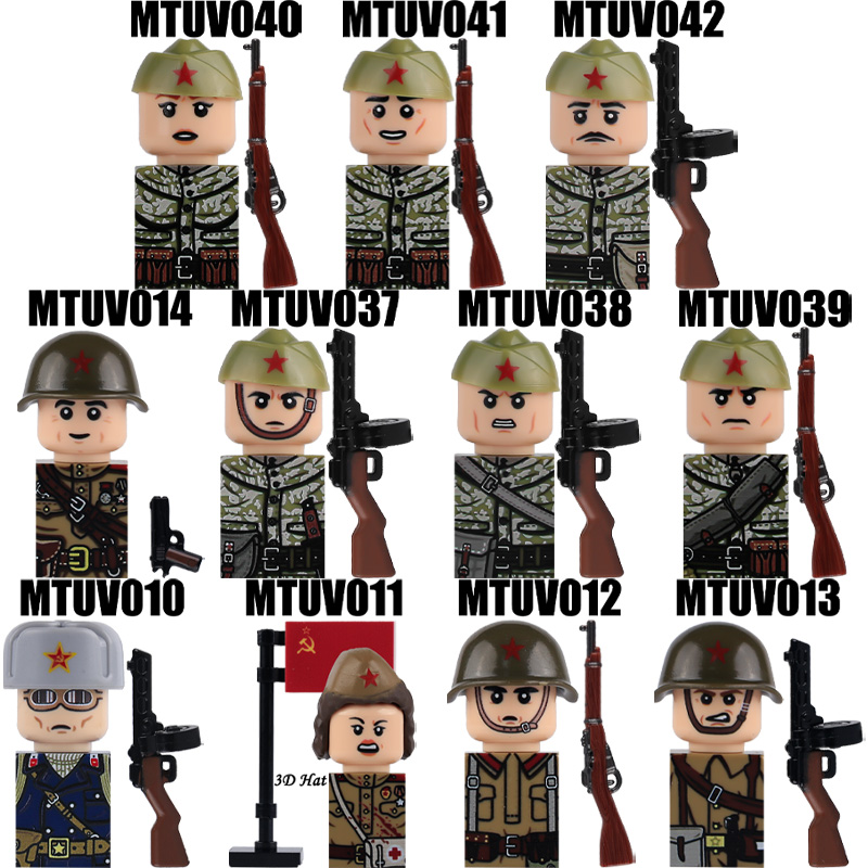WW2 Soviet Camouflage Soldier  - 3D Printing Lego Bricks avaliação e preço