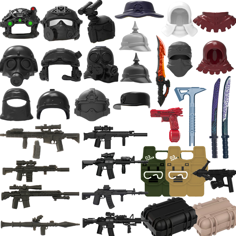 Military Figure Accessory Buil - 3D Printing Lego Bricks avaliação e preço