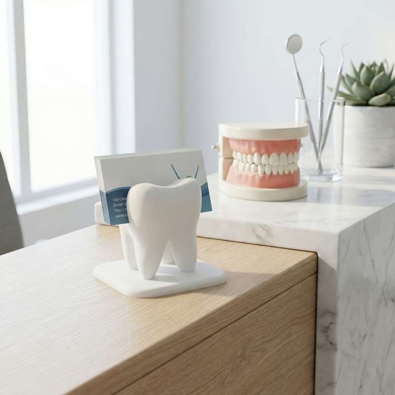3D Printed Tooth Shaped Busine - 3D Printing Desk avaliação e preço